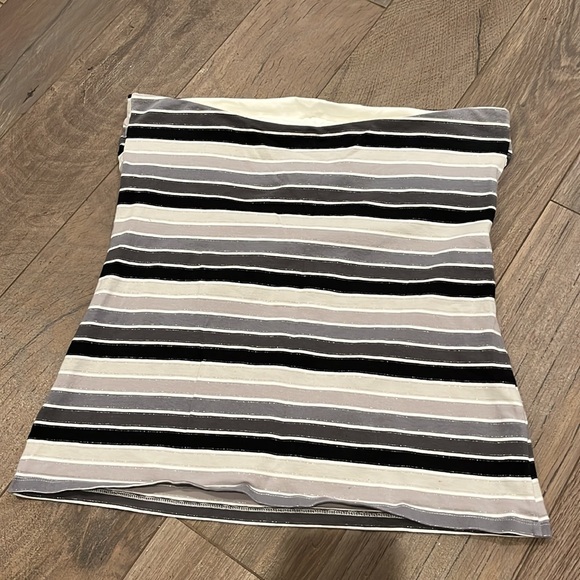 Striped tube top with sparkle Express size L - Picture 2 of 4